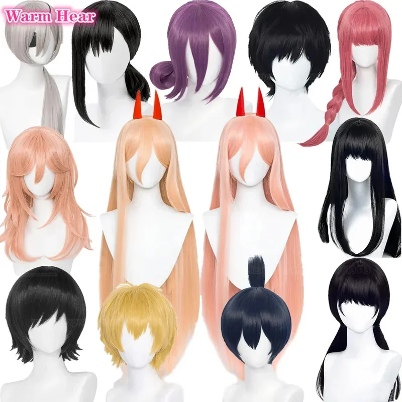 Kualitas Tinggi Sintetis Makima Power Reze Angel Devil Hayakawa Aki Denji Quanxi Himeno Yoshida Hirofumi Cosplay Anime Party Wig