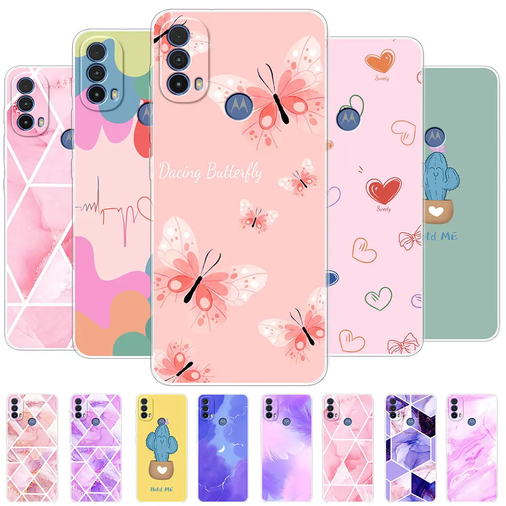 Para Motorola Moto E20 Funda transparente de silicona suave TPU Funda de teléfono para Moto E30 Moto E40 Funda protectora o Lenovo K14 Plus Funda
