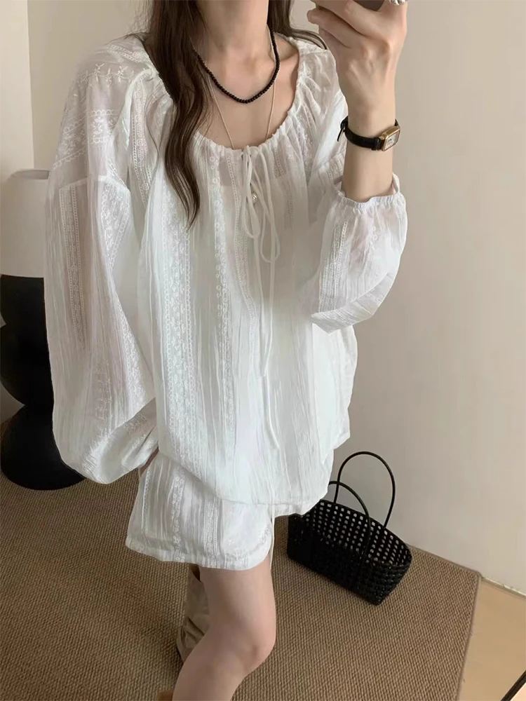 

Liangliang Retro Embroidered Floral Light Weight Women's Summer New Sle f Skirt irt Sun Protection Faion Set