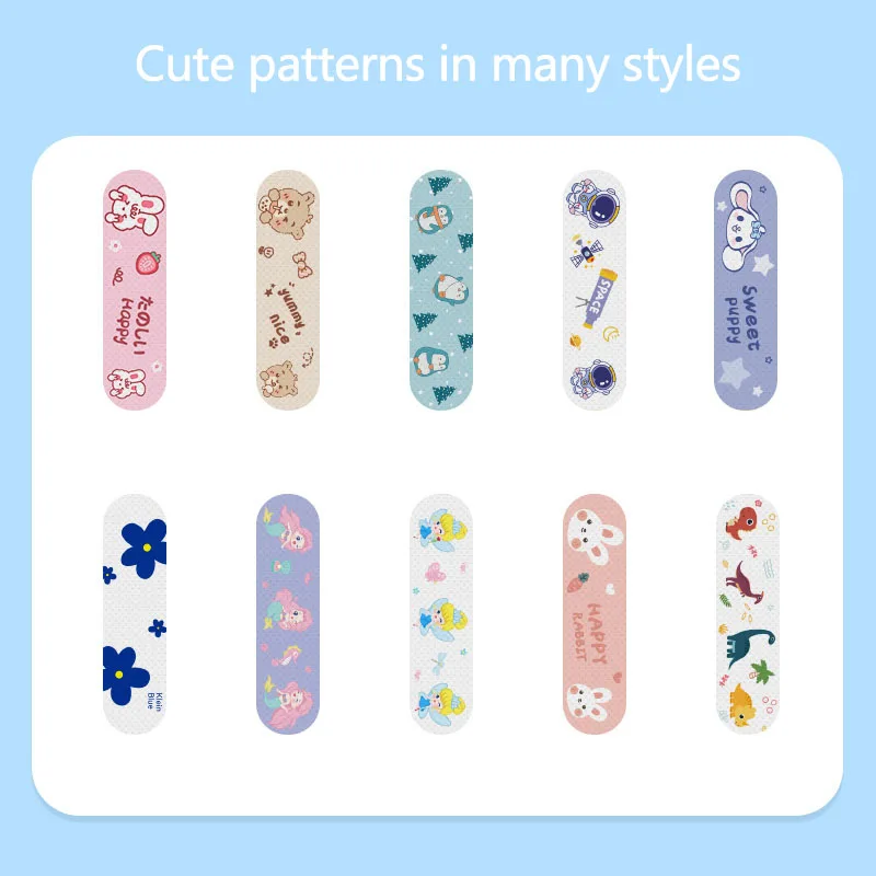 100 tablets/Box Cartoon Pattern Waterproof Breathable Bandages Clear Hemostatic Stickers Aid Emergency Kit Wound Plaster Patch