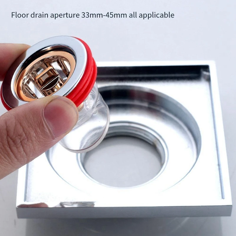 Deodorante a prova di odore a prova di insetto in ABS con nucleo di scarico a pavimento per lavabo da 33-45Mm