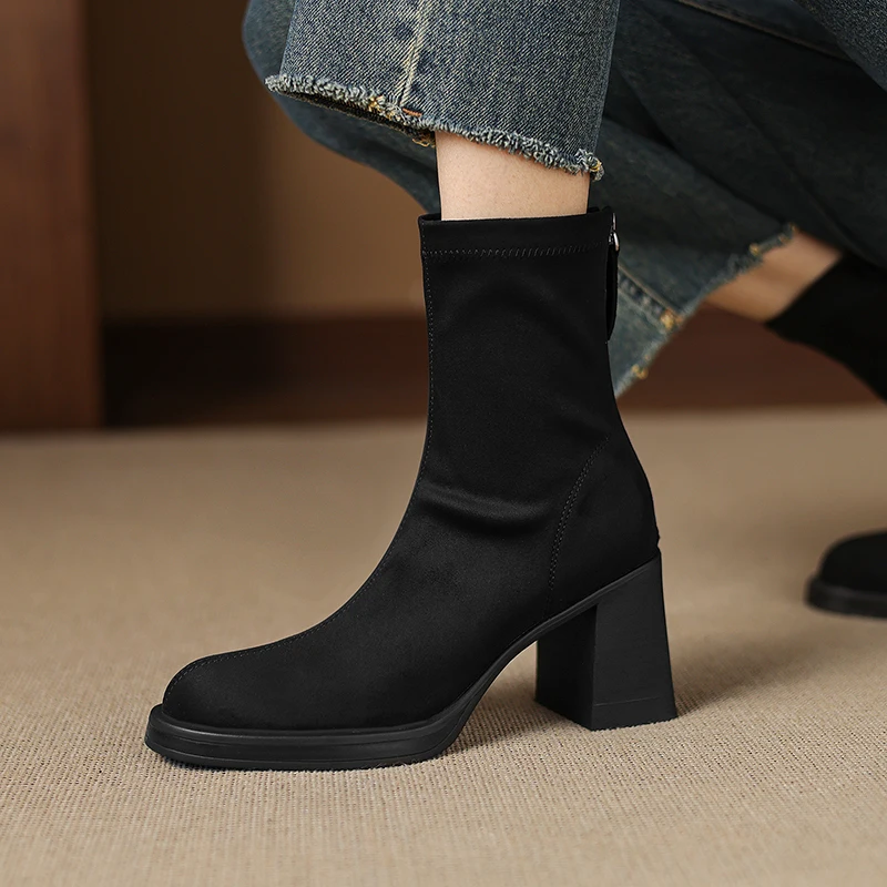 Sewing Latex - New Autumn Women Boots Flannel Women