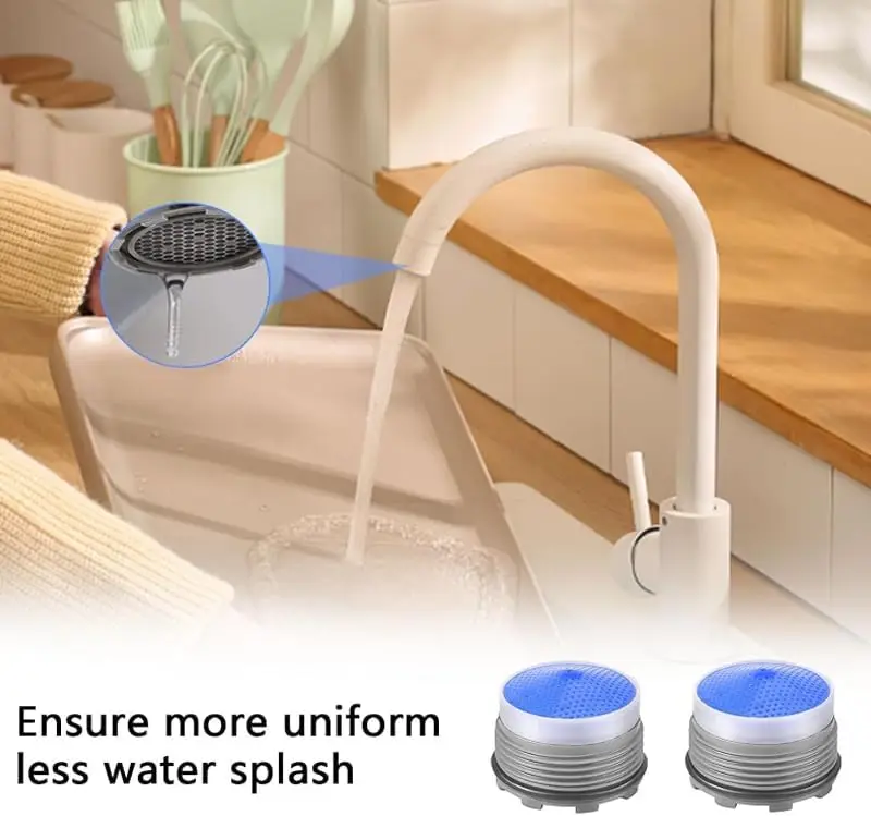 

Pack of 8 Tap Aerator Tap Strainer Aerator Spray Attachment Kitchen Sink Aerator Aerator Aerator Insert Suitable for Most Taps