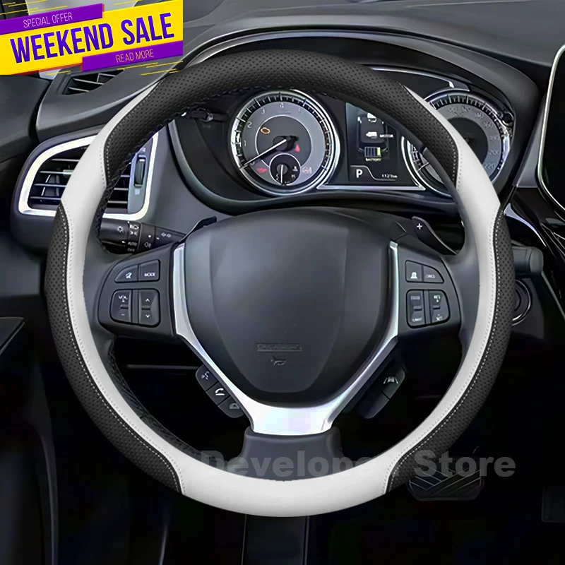 

Car Steering Wheel Cover For Suzuki VITARA S-CROSS Hybrid presso 2022-2020 Leather Auto Steering Wheel Suzuki Swace Accessories