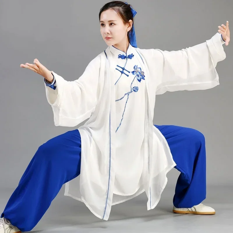 Tai Chi Uniform Traditional Chinese Clothes Taichi Wushu Clothing Martial Arts Suit Kung Fu Morning Exercise Sportswear 1104 MN1