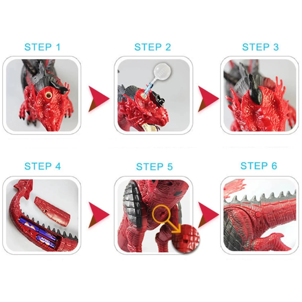 QLX zabawka elektryczna dinozaur spaceru Spray dinozaura zdalnego sterowania symulacja zdalnego sterowania zwierząt Model dinozaura zabawki