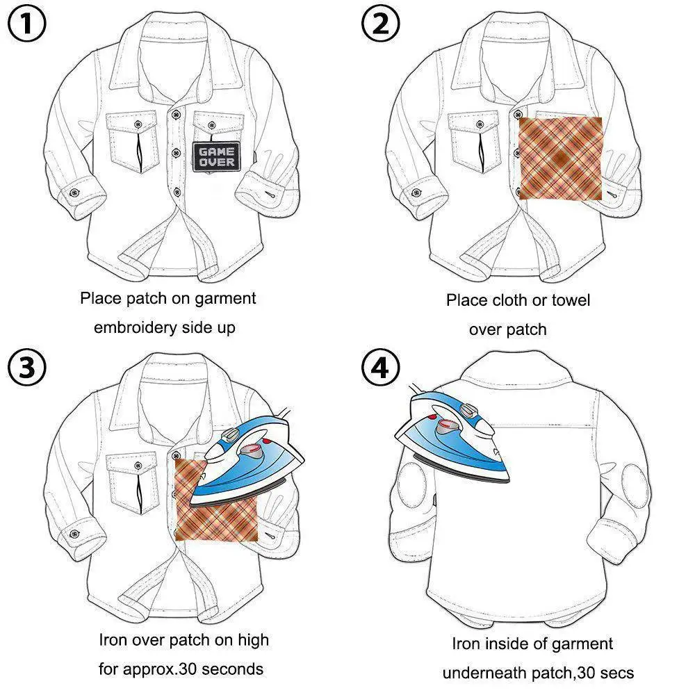 Parches termoadhesivos bordados pato ganso gato para mochilas y gorras - imagen 3