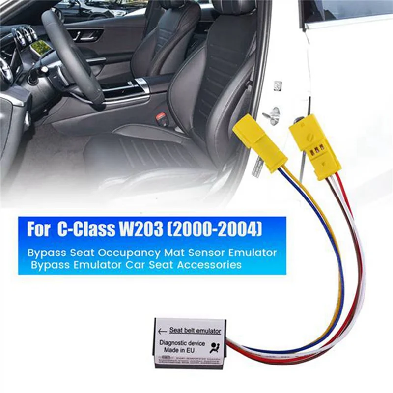 메르세데스-벤츠 C 클래스 W203 2000-2004 진단 바이 패스 센서 용 카시트 점유 매트 에뮬레이터 SRS 바이 패스 센서