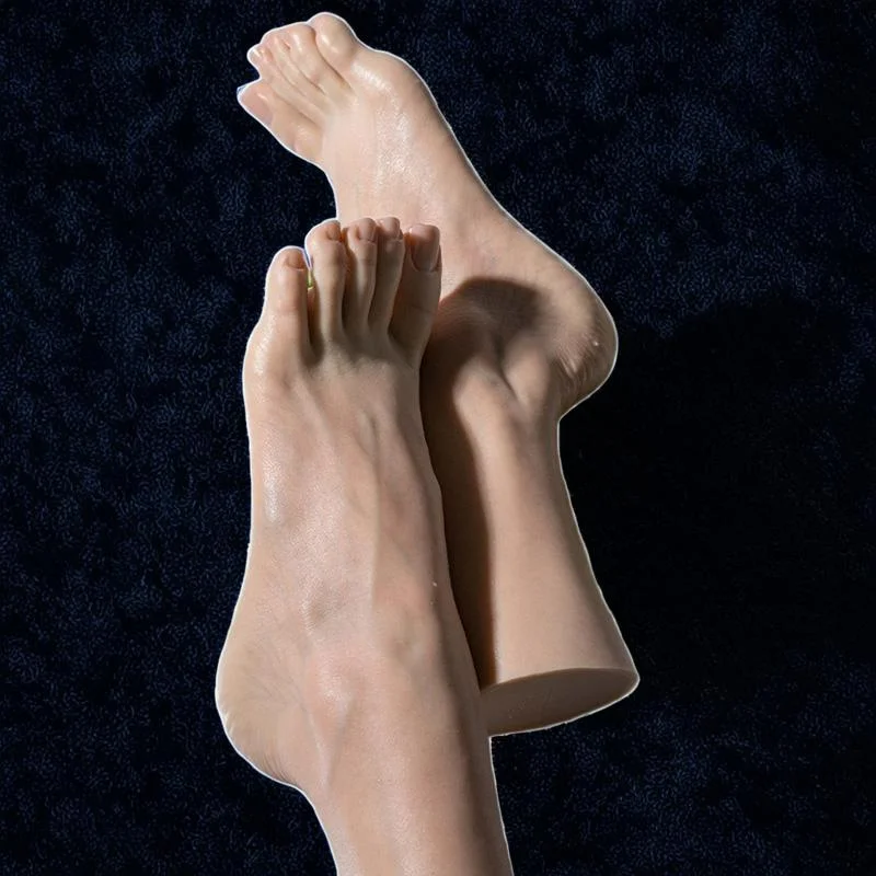 

Female Silicone Foot Model High Simulation Foot Leg Mold for Feet Fetish Shoes Display Props Art Collection