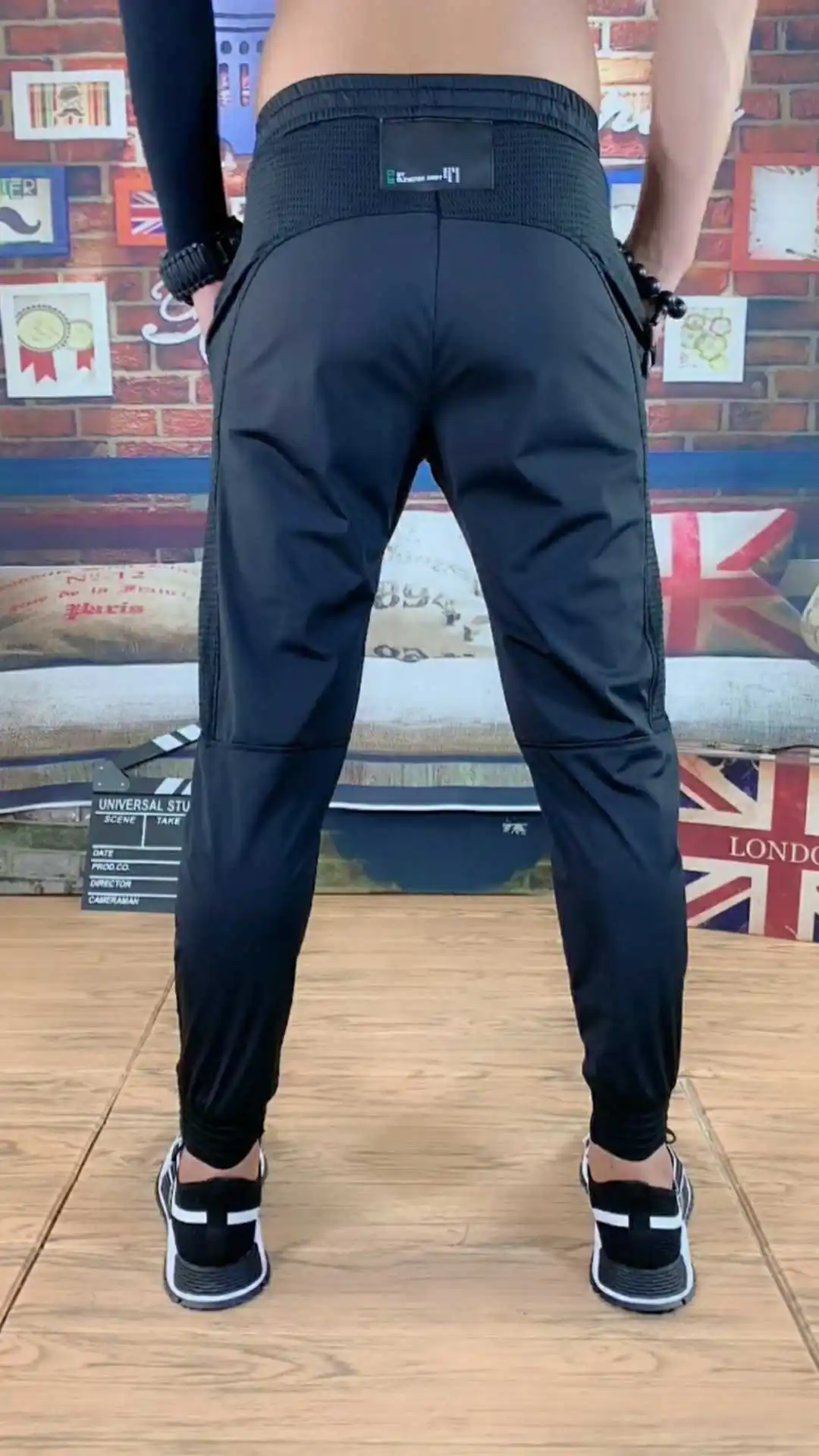 

Мужские летние уличные брюки из ледяного шелка, быстросохнущие, повседневные, модные, эластичные, облегающие, дышащие, спортивные, со средней посадкой, длинные