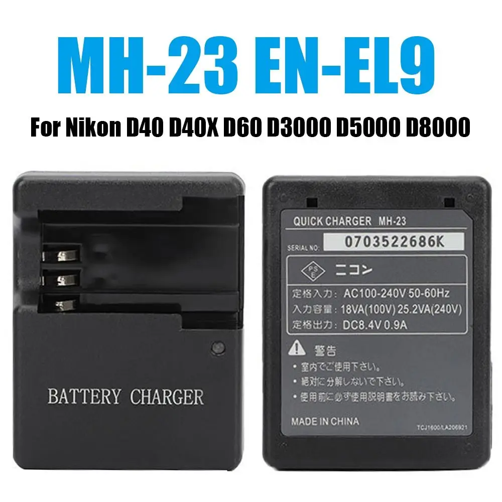 LED Indicator MH-23 EN-EL9 Power Adapter Camera Battery Charger Charging Dock For Nikon D40 D40X D60 D3000 D5000 D8000