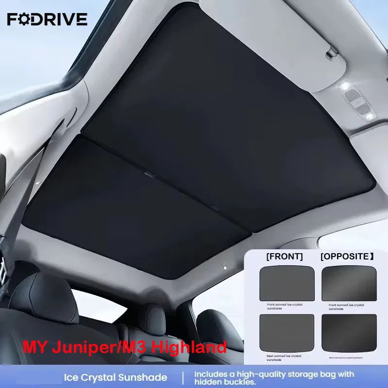 

for Tesla Model Y Juniper 2025 Accessories Glass Roof Sun Shade Sunroof Shading Cover M3 Highland Anti-UV Protection Skylight