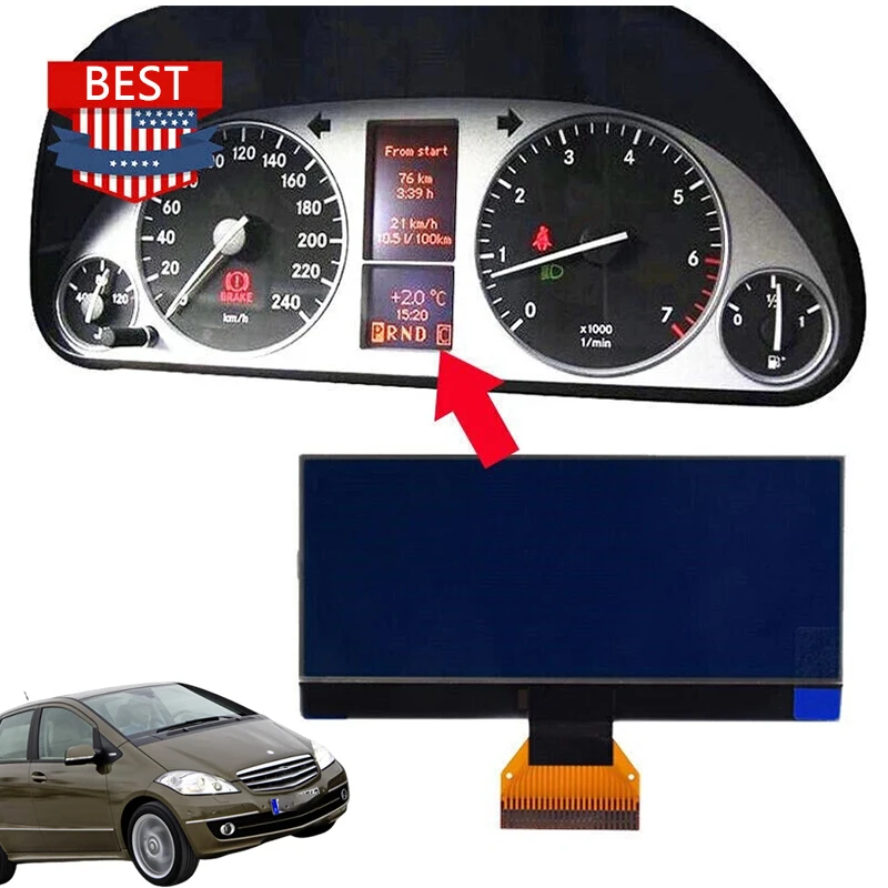 LCD Screen for W169 W245 instrument cluster (black display) Aging Cracking Missing Pixels Black Screen