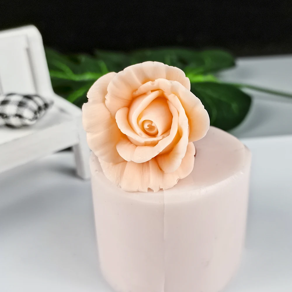 3D Mini Rose Flower Bouquet Silicone Mold, Bloom Shape Cake Chocolate Candle Mould, DIY Aromatherapy, Household Decoration Tools