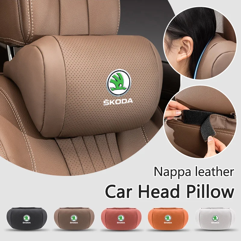 Auto-Kopfstütze, Sitz-Nackenstütze, bequemes Nackenkissen für Skoda Octavia A5 A7 RS Fabia Superb Rapid Yeti Kodiaq Zubehör