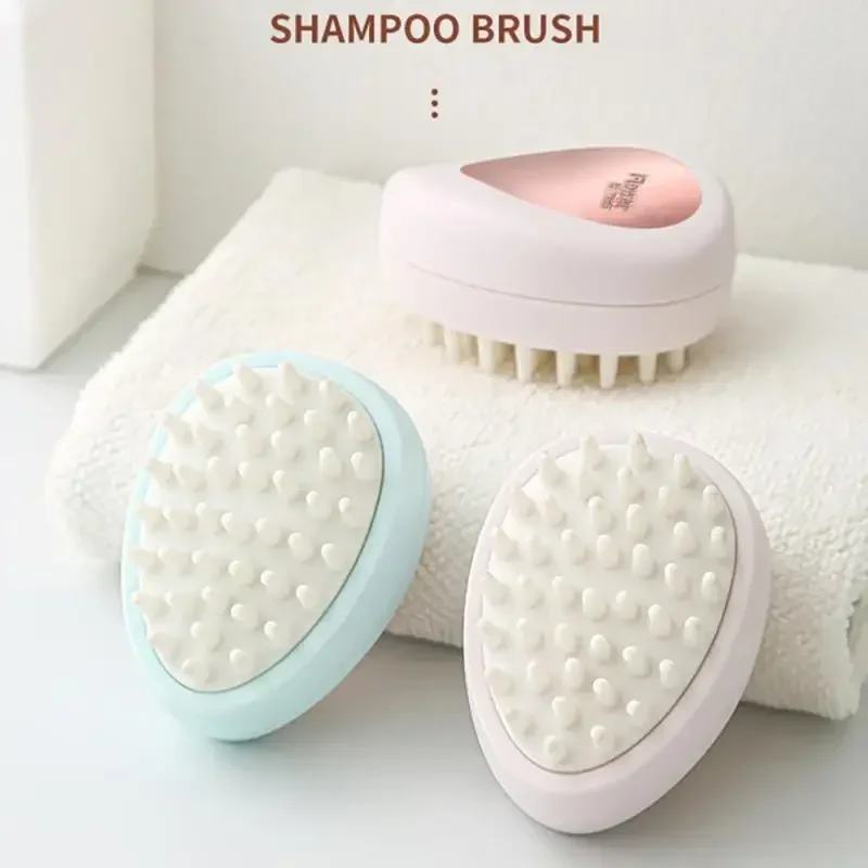 1pc Scalp Massager Soft Silicone Scalp Antipruritic Shampoo Brush Adult Head Body Massage Comb Handheld Hair Care Shower Brush