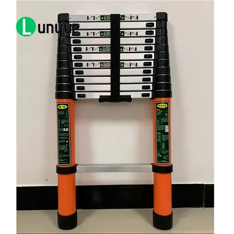 Aluminum Folding Ladder Retractable Loft Stairs Heavy Duty Telescopic Attic Ladder for Home Garage Space Saving Durable