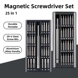 25 in 1 Screwdriver Set Magnetic Screw Driver Kit Bits Precision Electric Iphone Computer Tri Wing Torx Screwdrivers Small