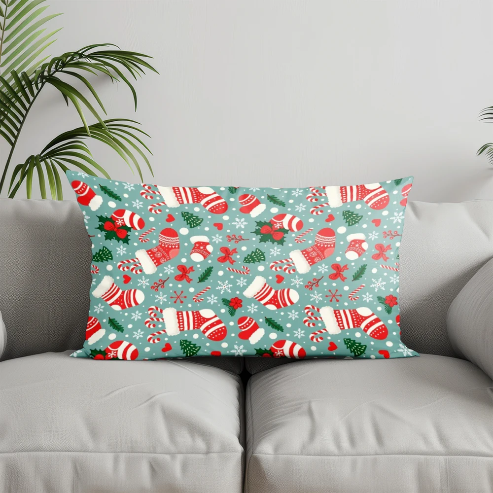 ديكور المنزل عيد الميلاد الرنة نمط وسادة مناسبة ل أريكة غرفة نوم سيارة وسادة غطاء وسادة مستطيلة الظهر وسادة