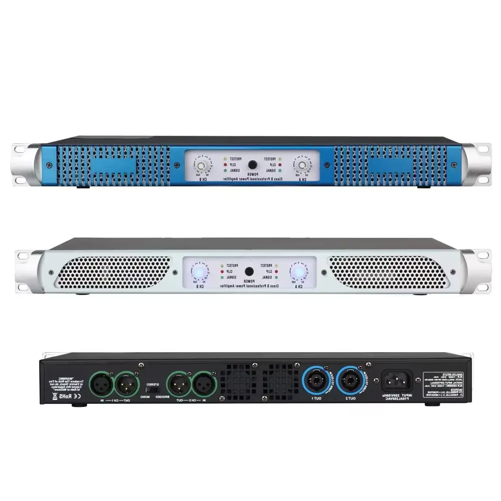 Цифровой усилитель мощности 2600 Вт, 2-канальный усилитель высокой мощности, 2 выхода x 650 Вт, предусилитель Stage MiCWL PX2600