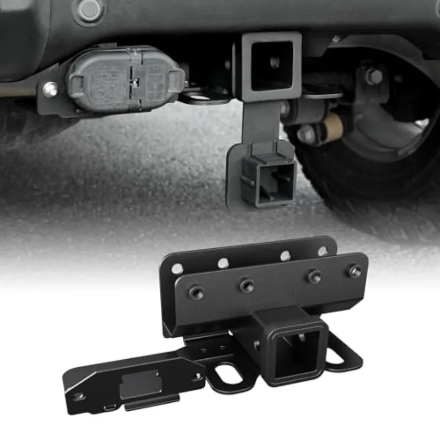 

2 Tow Trailer Hitch Receiver for Bronco 20212025 2/4-Door Seamless Steel Rear Bumper Mount for Towing Cargo Carriers Bi