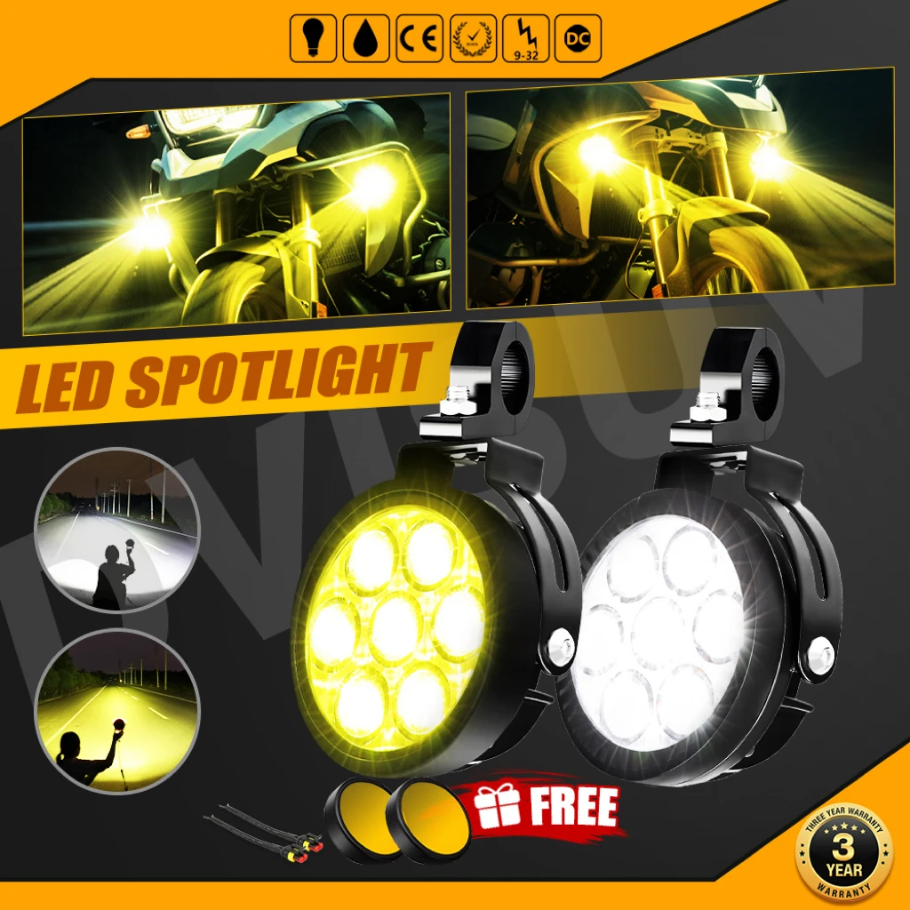 

HL 4.5 Inch Super Bright LED White Yellow Work Head Fog Light For Motorcycle Offroad Truck BUS ATV UTV 12V 24V