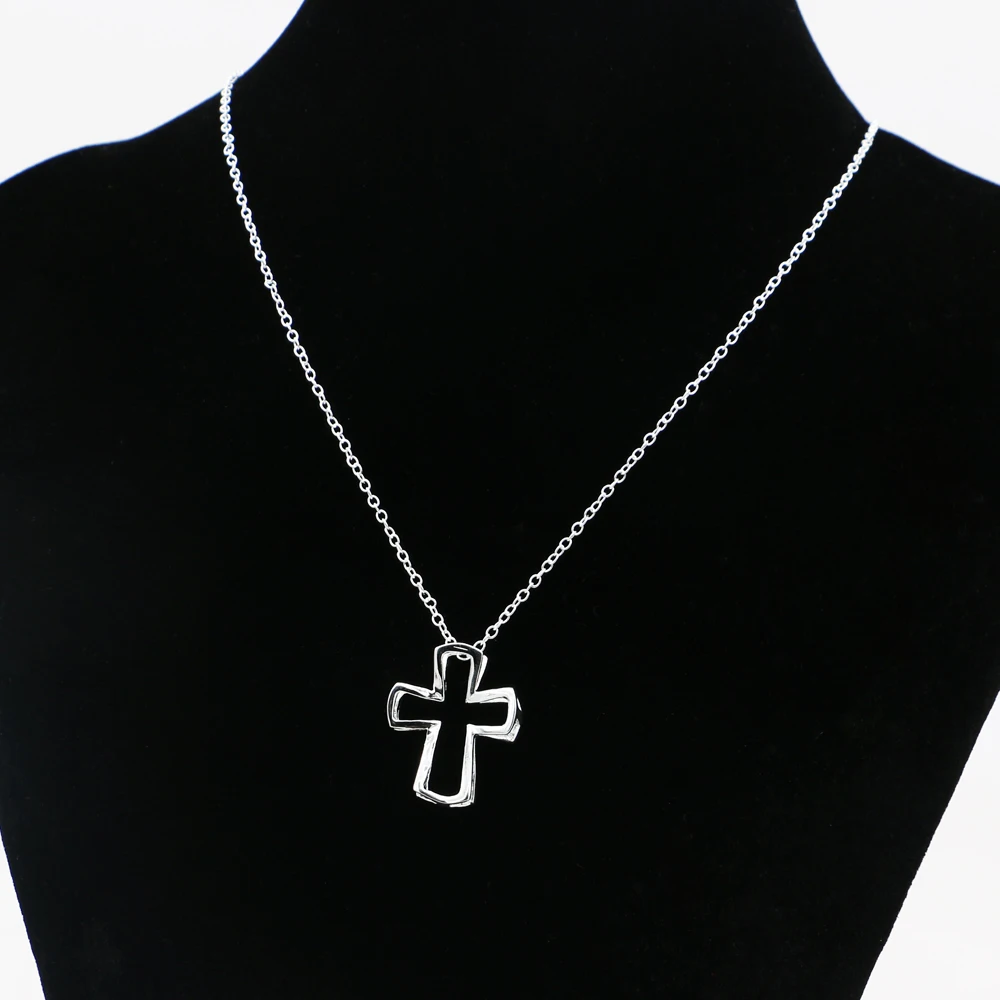 

Vintage Cross Necklace for Women Men 925 Sterling Silver Minimalist Goth Accessories Male Neck Chokers Chain Aesthetic Gifts
