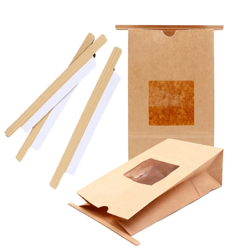 

Paper Tin Tie for Waxed Tea Pouch, Kraft Paper Bag Twist Ties with Adhesive for Bakery Packing Bag, Double Wire Tie 29cm, 500PCS