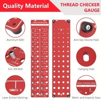 Pkx For Thread Identification Gauge Nut and Bolt Thread Checker Inch and Metric Screw Bolt Size Identifier Gauge Standard 28 Pre