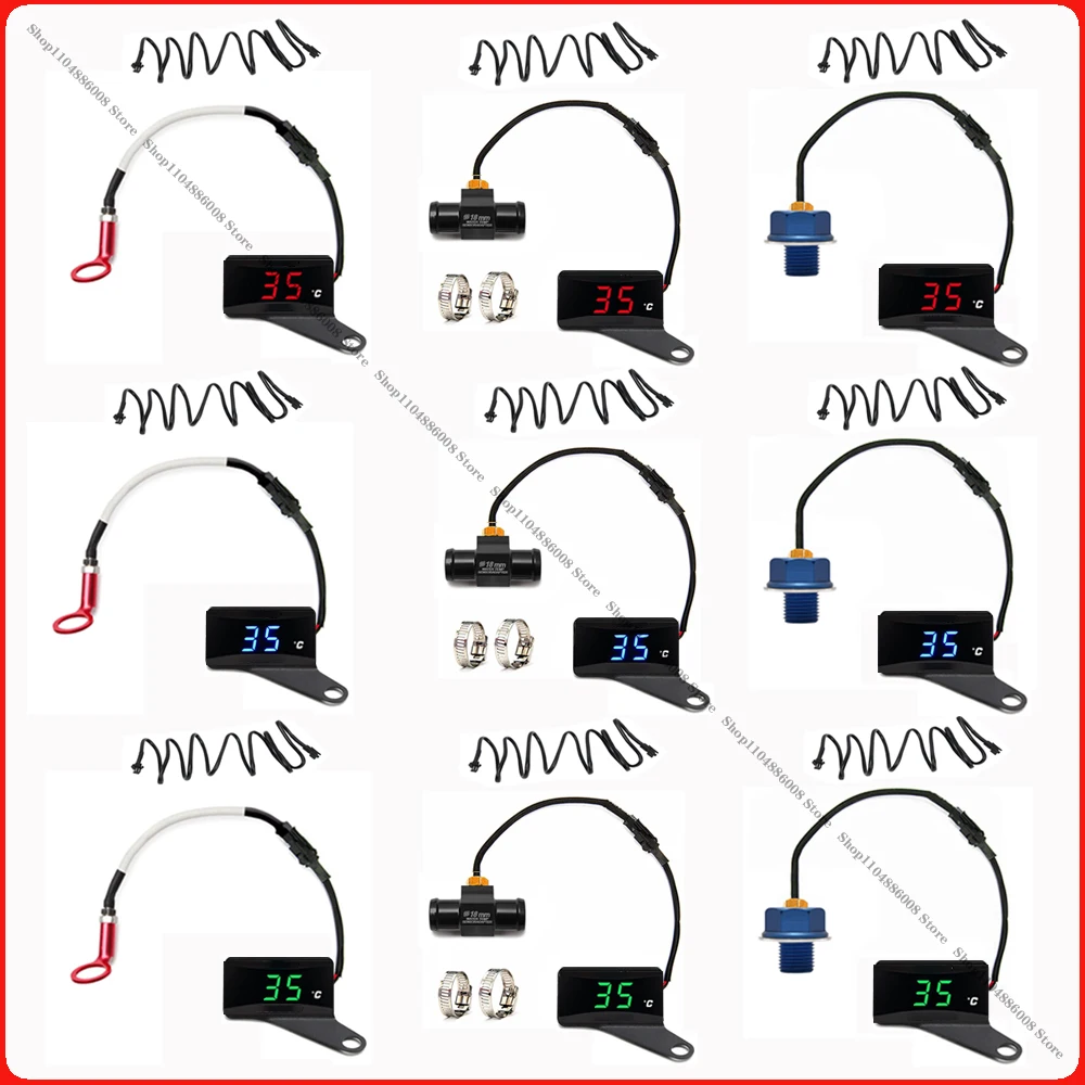 Cylinder Head Temperature Sensor Water Temperature Gauge Oil Temperature Gauge Motorcycle Temperature Measuring Instrument