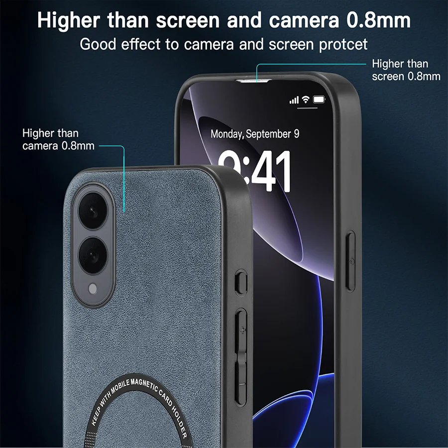 Magnetic Retro Leather Soft Case For Samsung Galaxy 25 24 23  22 21 20 Puls Ultra Wireless Charging Phone Case Cover