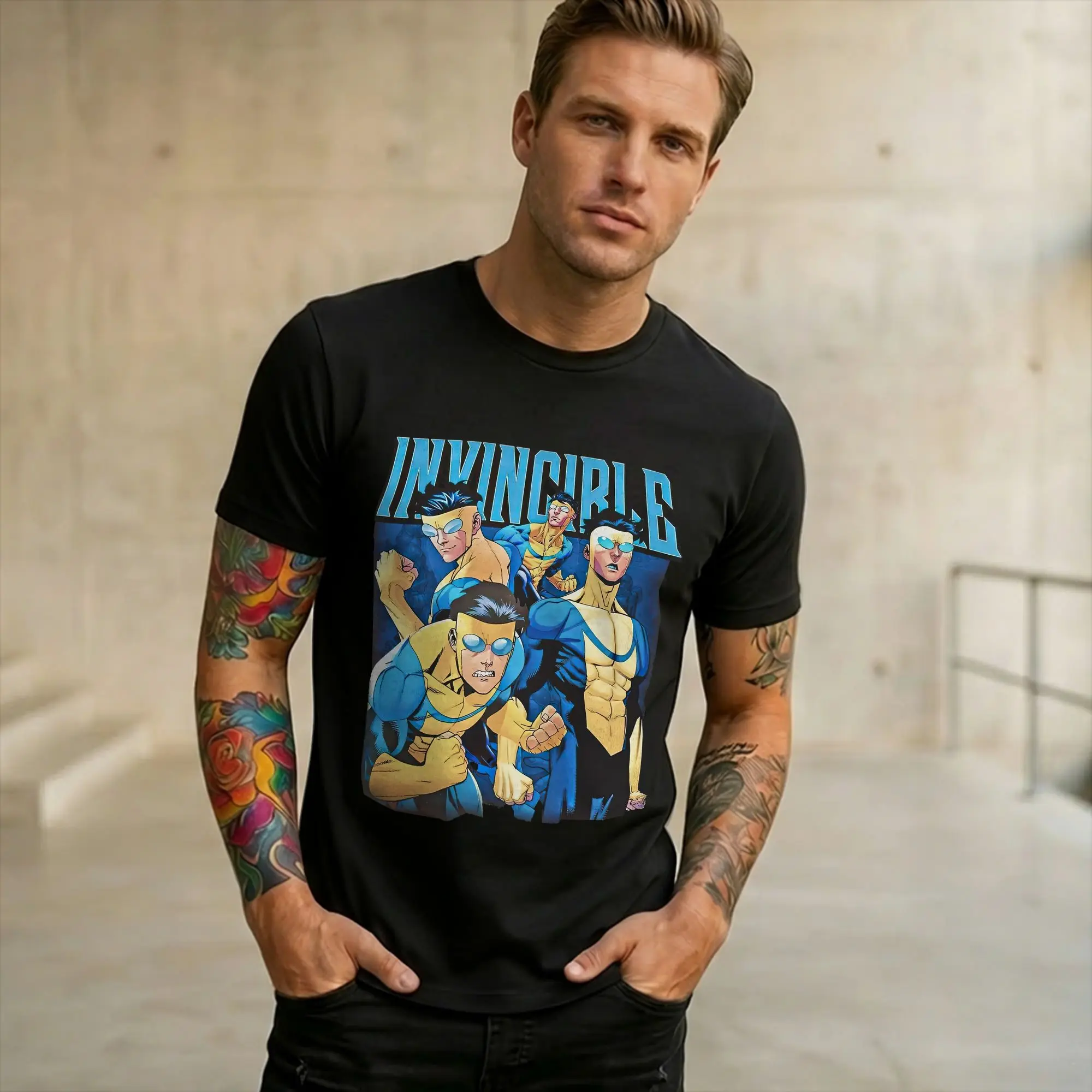 Invincible Mark Grayson T-Shirt Unisex Cotton Clothes Kawaii  Round Neck Short Sleeve