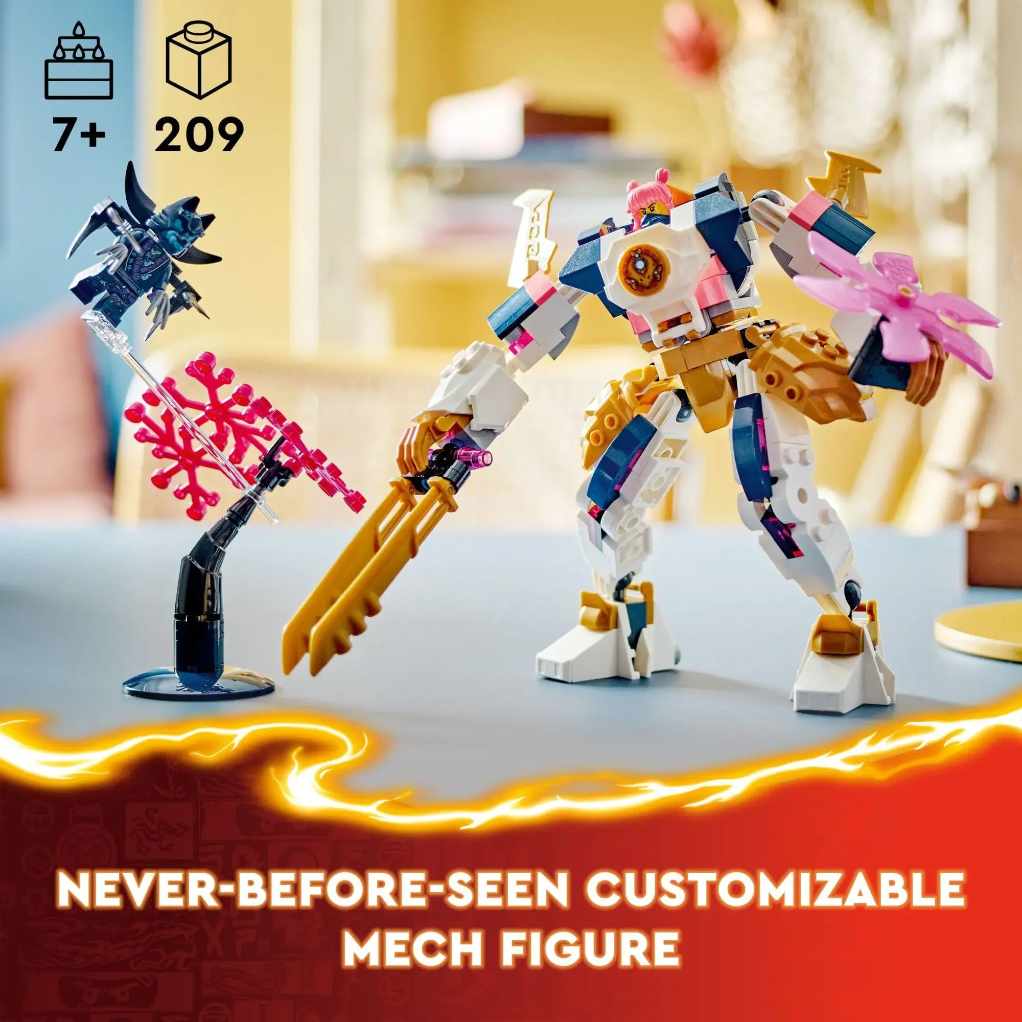 Lego NINJAGO-Brinquedo Ninja Elemental Tech Mini de Sora, figura