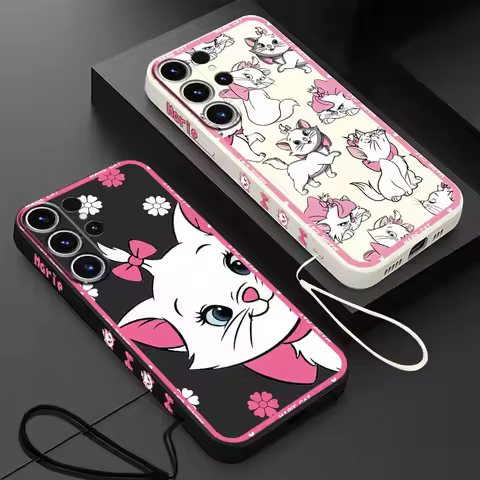 Case for Samsung Galaxy S20 FE S21 Plus S23 Ultra 5G S22 S24 Ultra S21 FE 5G S23 Disney Marie Cat Silicone Cover Luxury Bumper