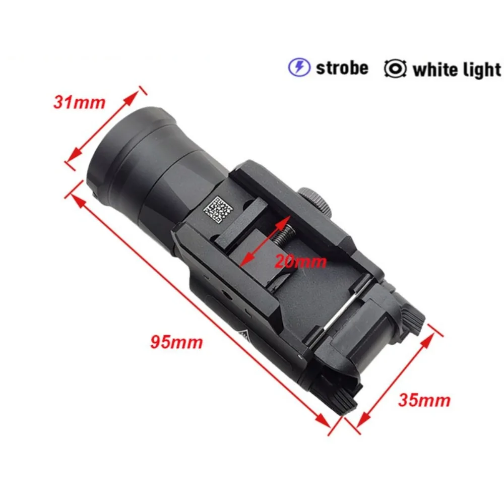 XH35 التكتيكية ضوء قوي فلاش مصباح يدوي معلق مصباح ليد P320 P1 G17 18 19 التكيف