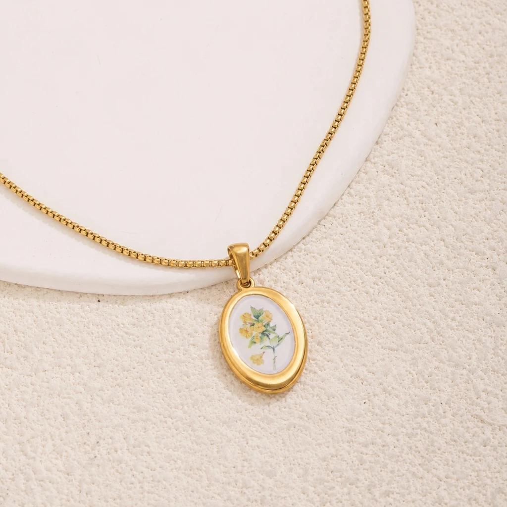 2pcs Enamel Rose Dried Flower Charms Stainless Steel Gold Pendant for DIY Necklace Earring Jewelry Making Findings Wholesale image 6