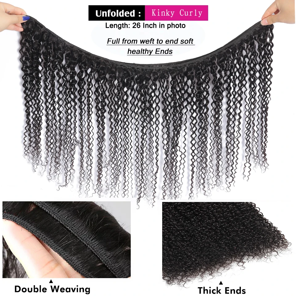 Burmese Kinky Krullende Bundels Met 4X4 Kanten Sluiting 100% Menselijk Haar Weave 3/4 Pcs Maagdelijke Haarbundels Met Zwitserse Kanten Sluiting