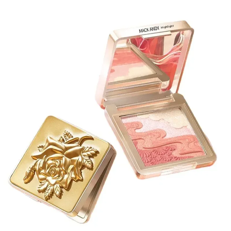 Iluminador Evidenziatore Viso Contouring Palette di trucco Shimmer Viso Bronzer e Evidenziare Corpo Shimmer Bellezza Etichetta privata