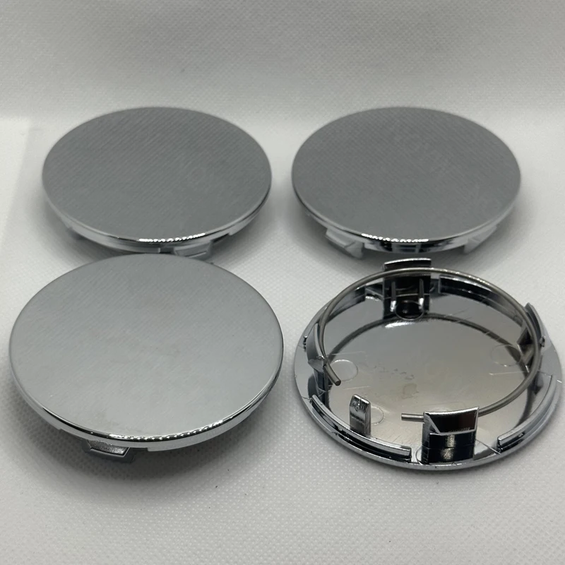 4Pcs/Set 70mm Car Wheel Center Caps Car Rim Hubcap Cover Black Silver ABS Hubcap Dust-proof Covers Car Modification Accessories