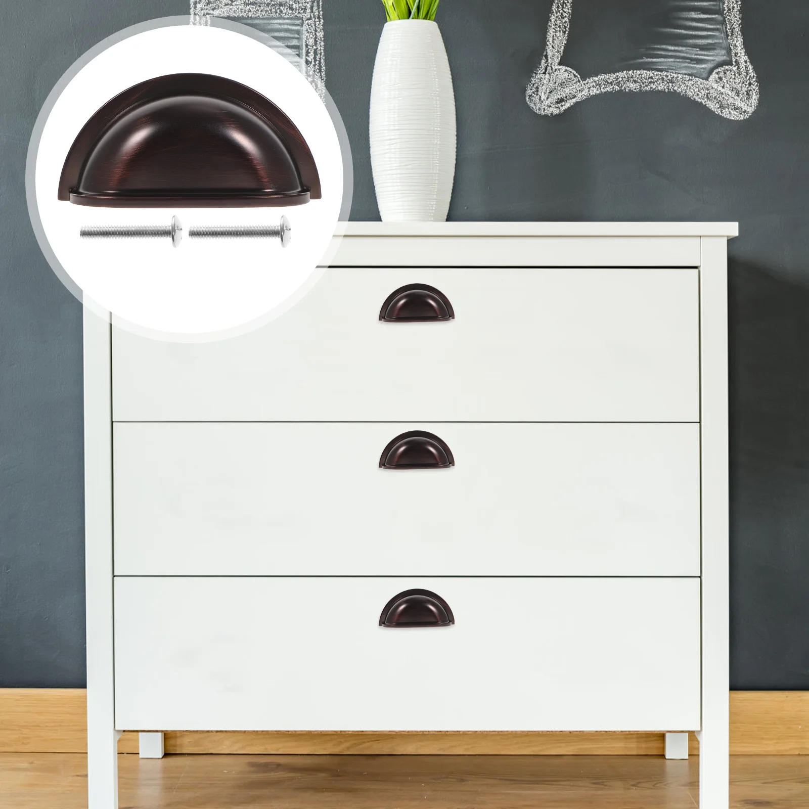 

2pcs Shell Red Cabinet Pulls High Grade Brushed Finish Smooth Edge Aluminum Alloy Drawer Handles For Wardrobe Closet