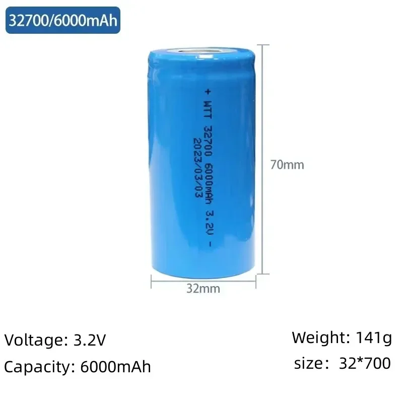 Oryginalny akumulator Lifepo4 32700 6000 mAh 3,2 V Profesjonalny akumulator litowo-żelazowo-fosforanowy