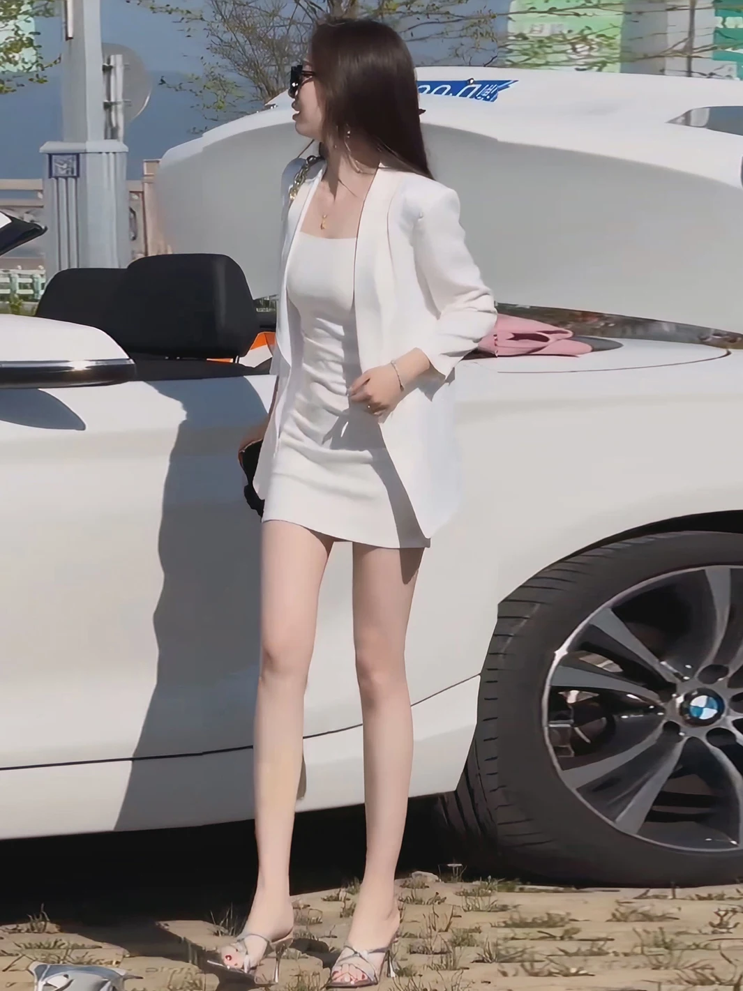 

Комплект для деловых поездок Ele Busin: Женский осенний костюм 2025 года, новый, премиум-класса, из двух предметов, с топом на бретелях, для профессионального использования