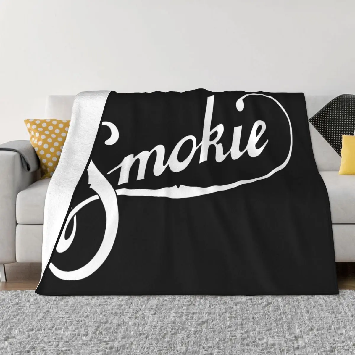 Smokie Logo Black Chris Norman Suzi Quatro Hard Rock Glam Popular Style Dj Unique Loose New Design Throw Blanket