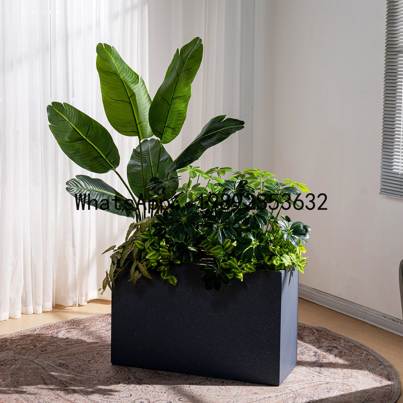 Flower Box Outdoor Courtyard Balcony Large Landscape Restaurant Outdoor Display Blocking Thickened Large Flower Pot Combination