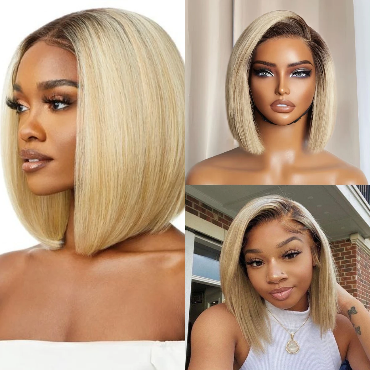 Bob Straight Wigs HD Lace Frontal Wig Glueless Wig Human Hair Glueless Wig Human Hair Ready To Wear Ready To Wear For Women Sale