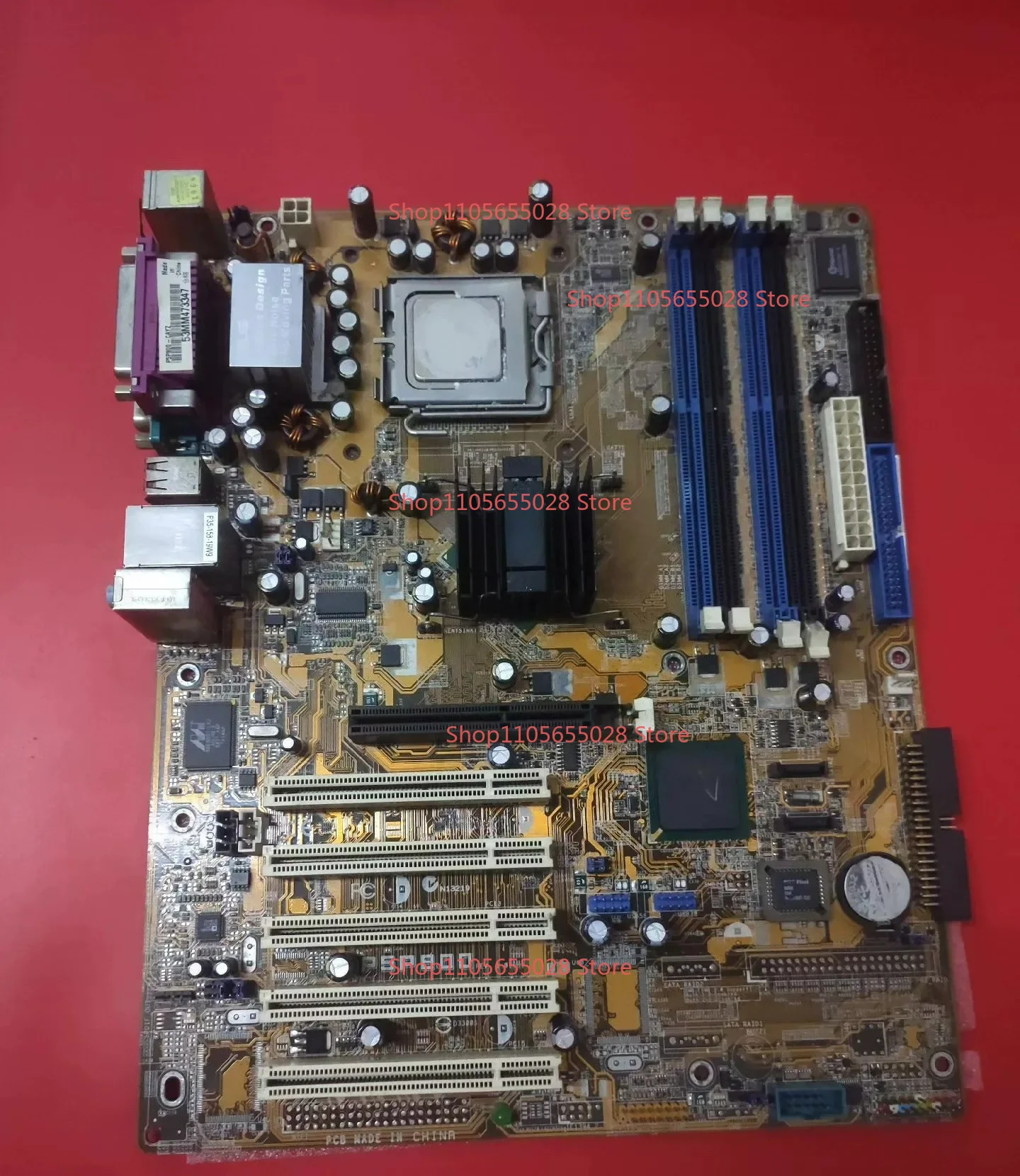For ASUS P5P800 Main Board 775 Pins 4 DDR Memory Slots 5 PCI Slots, Industrial Control Board