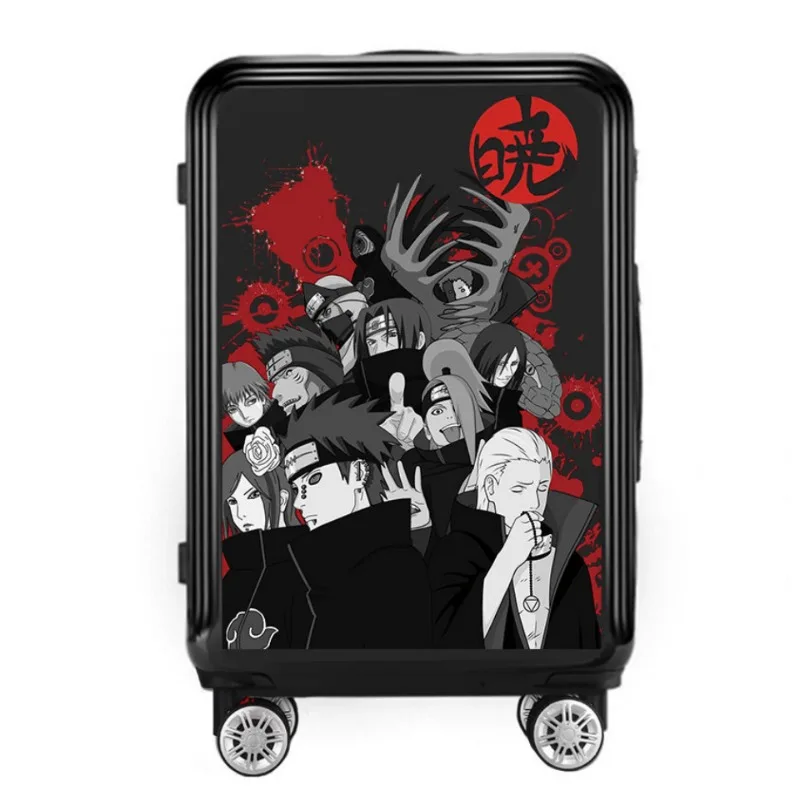 Naruto Uzumaki Kakashi Hatake anime peripheral cartoon fashion printed suitcase student trolley case large capacity silent wheel