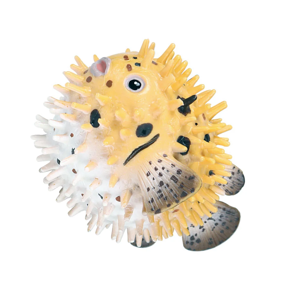 Simulation Puffer Fish Model Practical Toy Ocean Porcupine Aquarium Decoration Desktop Plastic Marine Animal