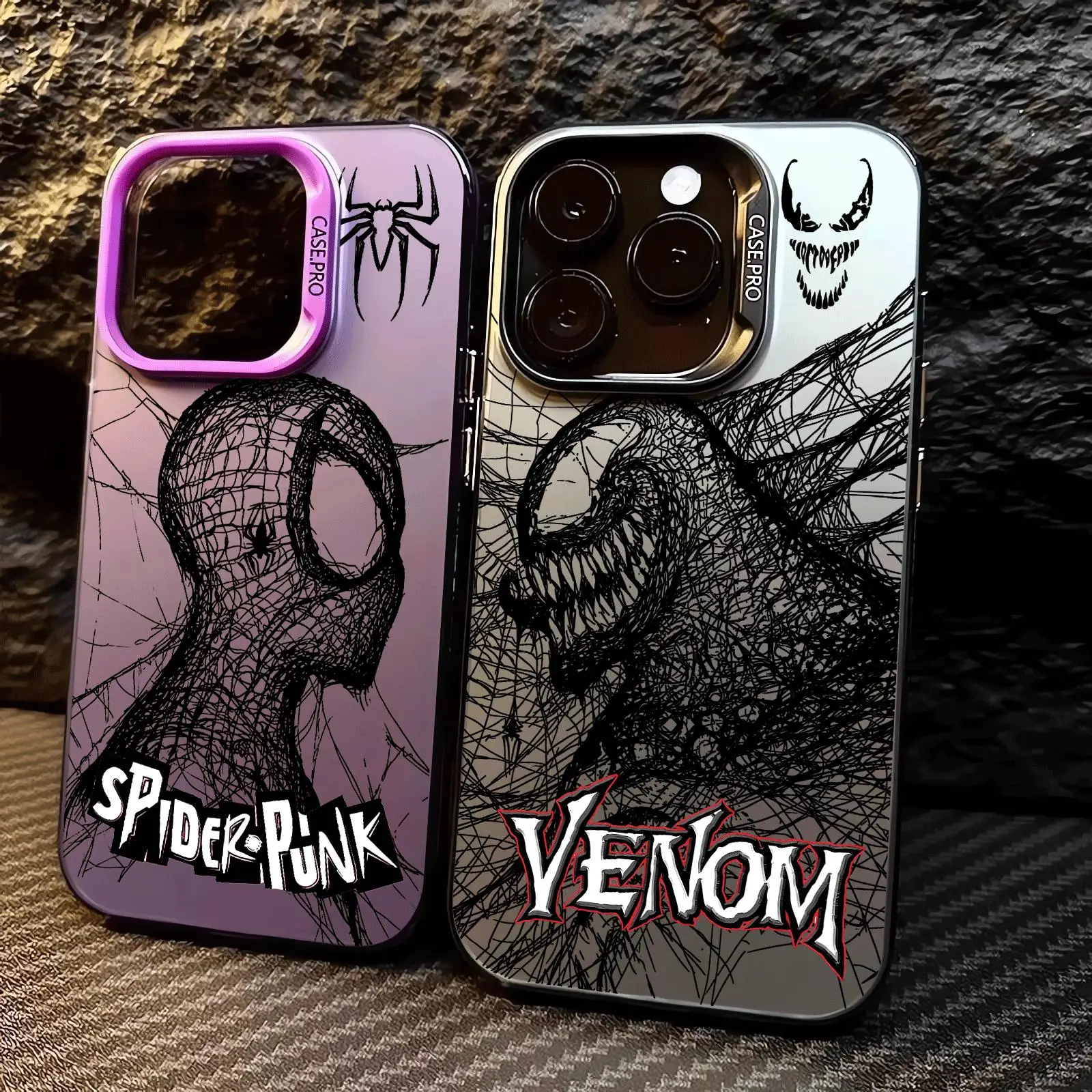 Spider Man Venom Phone Case for iPhone 15 Pro Max 12 Pro X 11 13 14 Plus XS Max XR 14 Fashion TPU Silicone Soft Cover