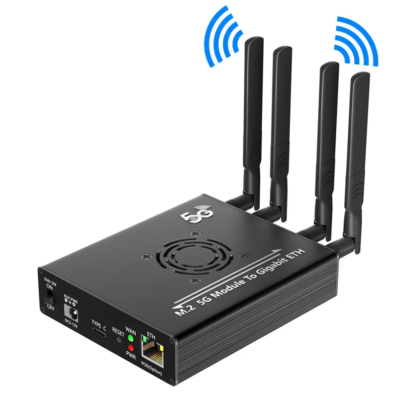 

Адаптер ABAC-NGFF M. 2 модуля 5G к типу C с модулем POE, двумя слотами для SIM-карты, портом RJ45, контроллером Realtek RTL8125BG